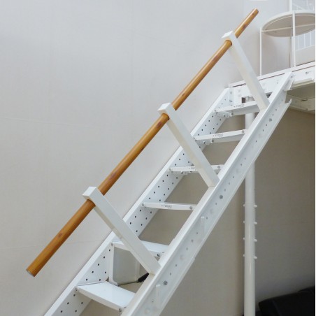 Railing for folding stairs to wall