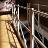 Railing with safety skirting board