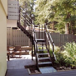 Standard stairs with landing