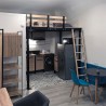 Mezzanine TS 8 blanc avec échelle