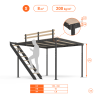 Cama alta TS 8 con escalera lateral