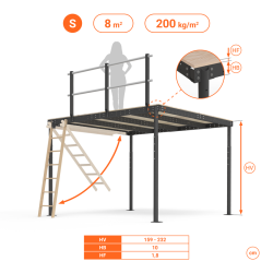 Mezzanine TS 8 avec Échelle S