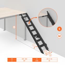 Wandklapptreppe 45º