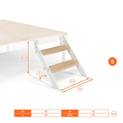 Escalera para tarima